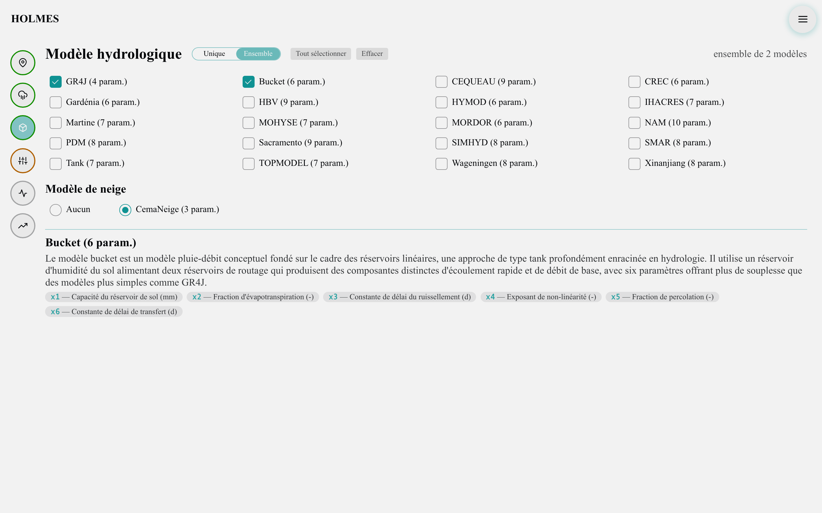 Sélection d'un ensemble