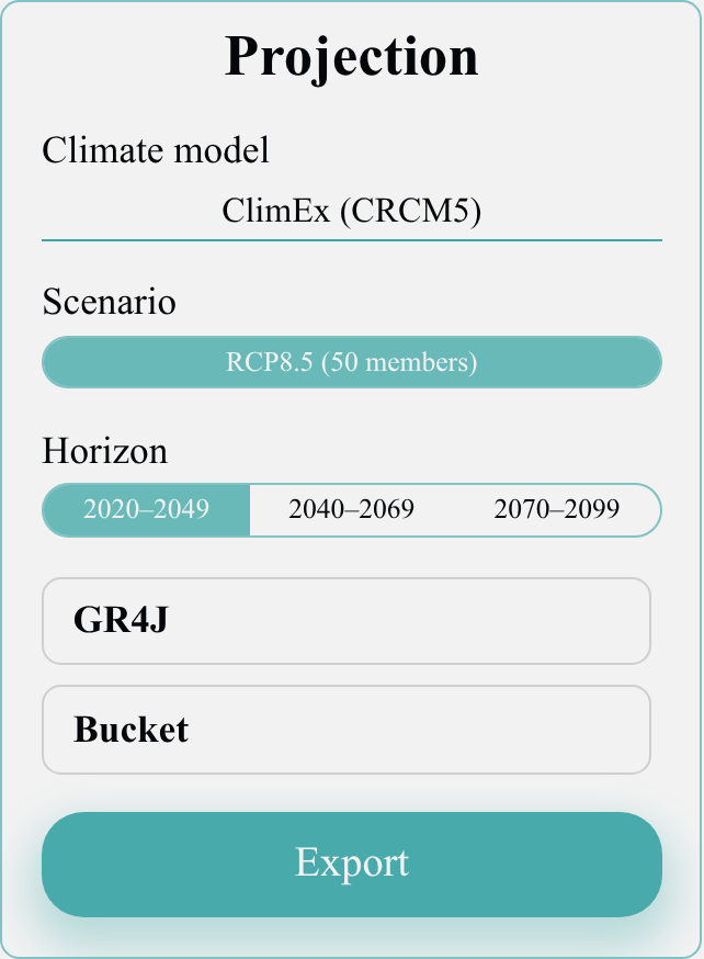Projection controls