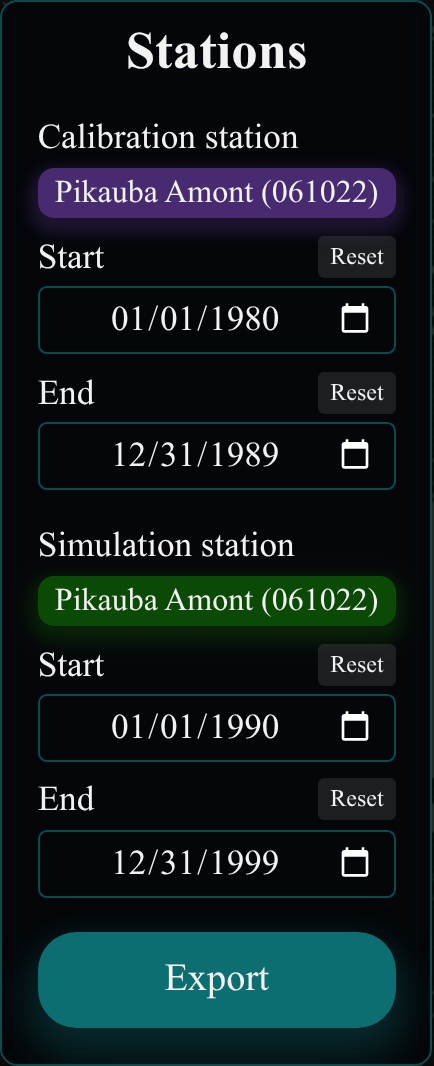 Stations controls