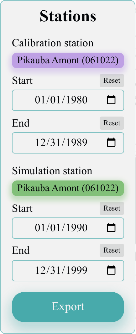 Stations controls
