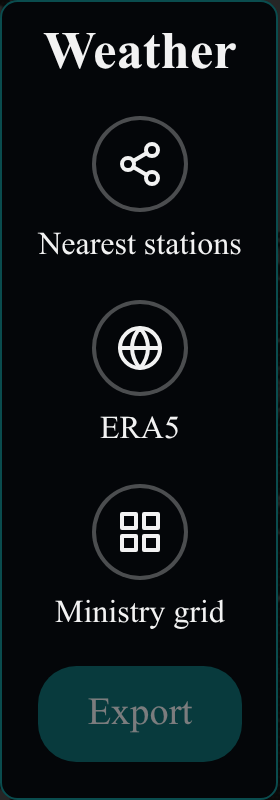 Weather method choices