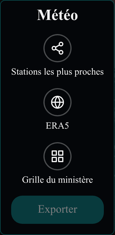 Choix de la méthode météo
